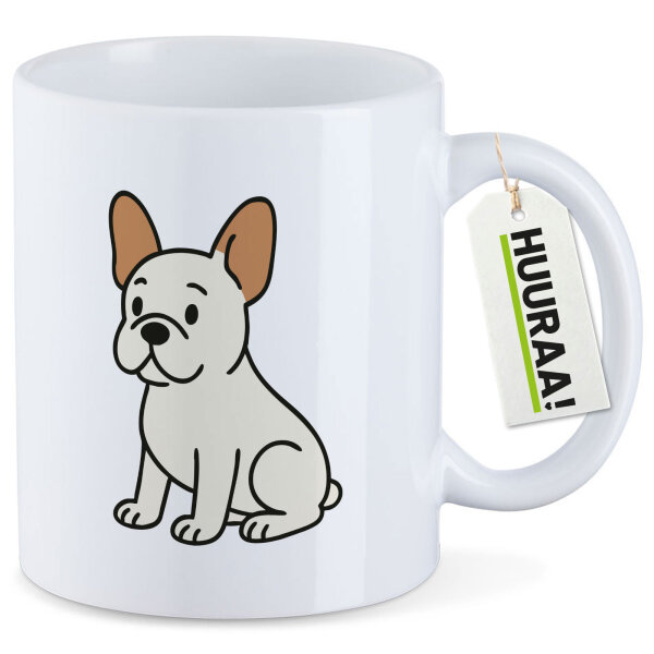 Kaffeetasse Französische Bulldogge Frenchie Comic 330ml