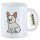 Kaffeetasse Französische Bulldogge Frenchie Comic 330ml