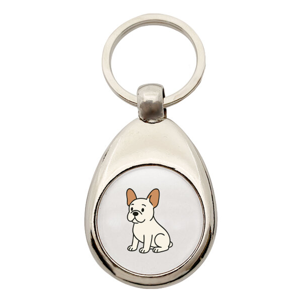 Schlüsselanhänger Französische Bulldogge Frenchie Comic