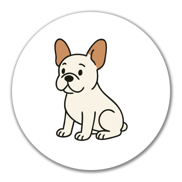 Aufkleber Französische Bulldogge Frenchie Comic 10cm Sticker