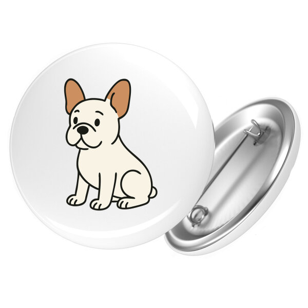 Button Französische Bulldogge Frenchie Comic