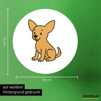 Aufkleber Chihuahua ChiChi Comic 10cm Sticker