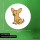 Aufkleber Chihuahua ChiChi Comic 10cm rund