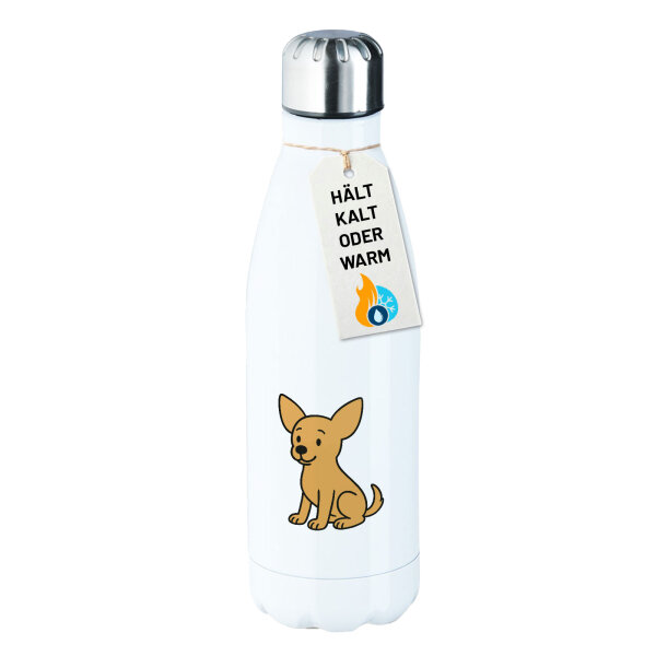Edelstahl-Trinkflasche Chihuahua ChiChi Comic 500ml Wasserflasche