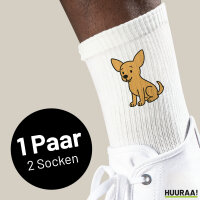 Unisex Socken Chihuahua ChiChi Comic Größe...