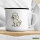 Emaille Tasse Pudel Curly Comic 300ml Vintage Emaille Becher