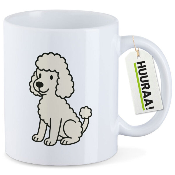 Kaffeetasse Pudel Curly Comic 330ml