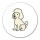 Aufkleber Pudel Curly Comic 10cm Sticker