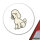 Aufkleber Pudel Curly Comic 10cm Sticker