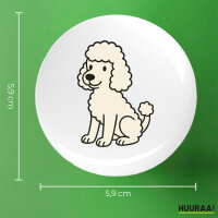 Button Pudel Curly Comic