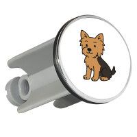 Waschbeckenstöpsel Yorkshire Terrier Yorkie Comic...