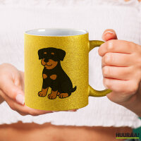 Glitzertasse Rottweiler Rotti Comic 330ml