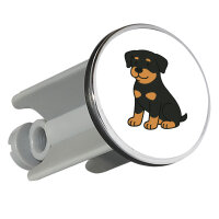 Waschbeckenstöpsel Rottweiler Rotti Comic 4cm...