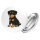 Button Rottweiler Rotti Comic rund