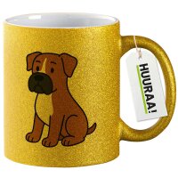 Glitzertasse Boxer Boxi Comic 330ml