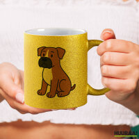 Glitzertasse Boxer Boxi Comic 330ml