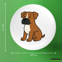 Button Boxer Boxi Comic