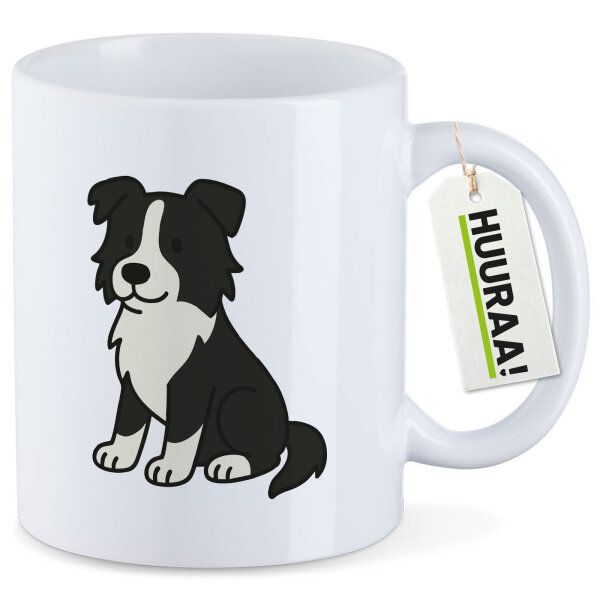 Kaffeetasse Border Collie Border Comic 330ml