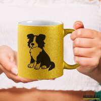 Glitzertasse Border Collie Border Comic 330ml