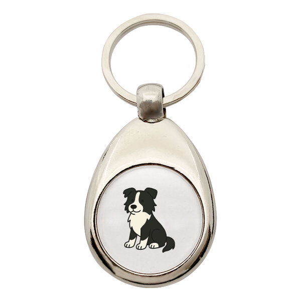 Schlüsselanhänger Border Collie Border Comic Schlüsselring