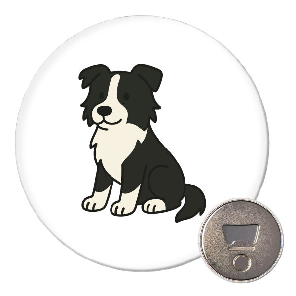 Magnet Border Collie Border Comic 59mm Kühlschrankmagnet