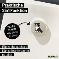 Magnet Border Collie Border Comic 59mm Kühlschrankmagnet