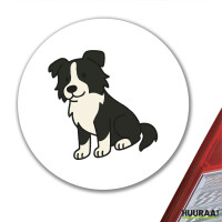 Aufkleber Border Collie Border Comic 10cm rund