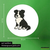 Aufkleber Border Collie Border Comic 10cm rund