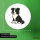 Aufkleber Border Collie Border Comic 10cm rund