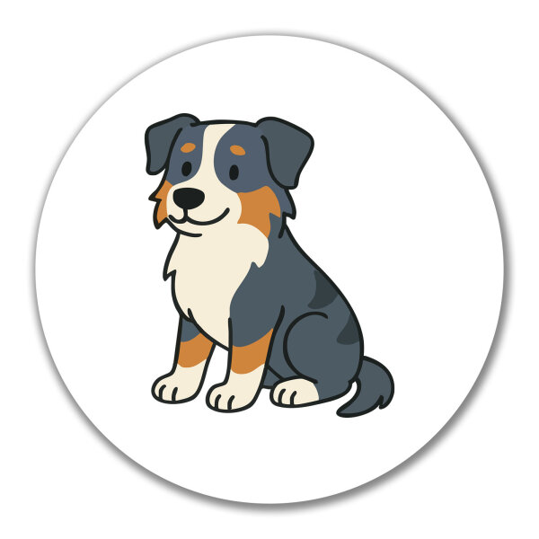 Aufkleber Australian Shepherd Aussie Comic 10cm Sticker