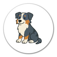 Aufkleber Australian Shepherd Aussie Comic 10cm Sticker
