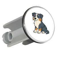 Waschbeckenstöpsel Australian Shepherd Aussie Comic 4cm
