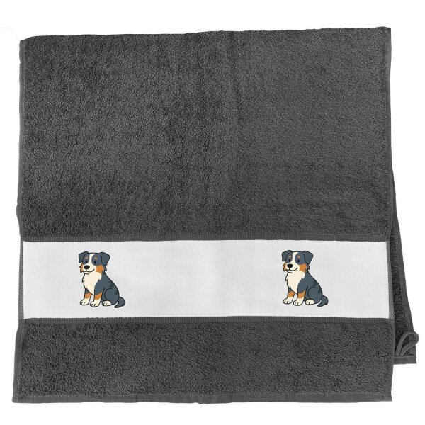Handtuch Australian Shepherd Aussie Comic 50x100cm