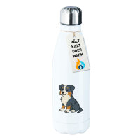 Edelstahl-Trinkflasche Australian Shepherd Aussie Comic...
