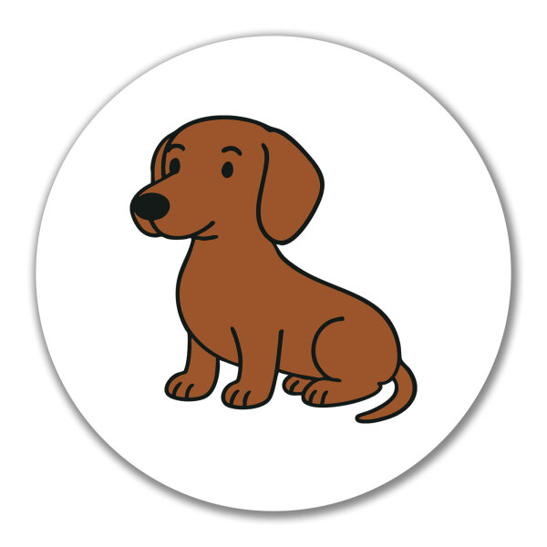 Aufkleber Kurzhaar Dackel Dachshund Comic 10cm Sticker