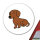 Aufkleber Kurzhaar Dackel Dachshund Comic 10cm Sticker