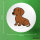 Button Kurzhaar Dackel Dachshund Comic rund