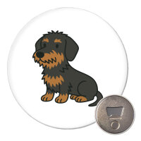 Magnet Rauhaar Dackel Sausage Dog Comic 59mm...