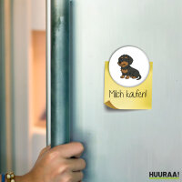 Magnet Rauhaar Dackel Sausage Dog Comic 59mm...