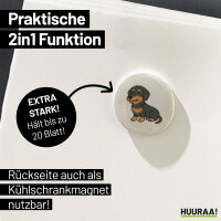 Magnet Rauhaar Dackel Sausage Dog Comic 59mm Kühlschrankmagnet