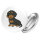 Button Rauhaar Dackel Sausage Dog Comic rund