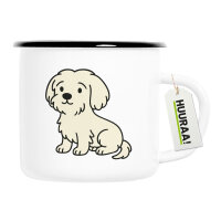 Emaille Tasse Malteser Malti Comic 300ml Vintage Emaille Becher