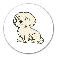 Aufkleber Malteser Malti Comic 10cm Sticker