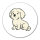 Aufkleber Malteser Malti Comic 10cm rund
