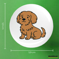 Button Havaneser Havi Comic rund