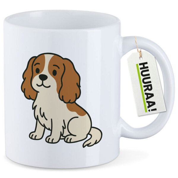 Kaffeetasse Cavalier King Charles Spaniel Cavie Comic 330ml