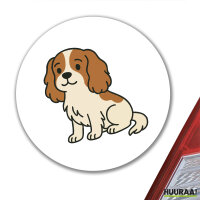 Aufkleber Cavalier King Charles Spaniel Cavie Comic 10cm...