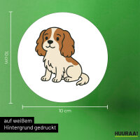 Aufkleber Cavalier King Charles Spaniel Cavie Comic 10cm Sticker
