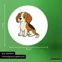 Aufkleber Beagle Comic Beagie 10cm Sticker