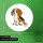 Aufkleber Beagle Comic Beagie 10cm rund